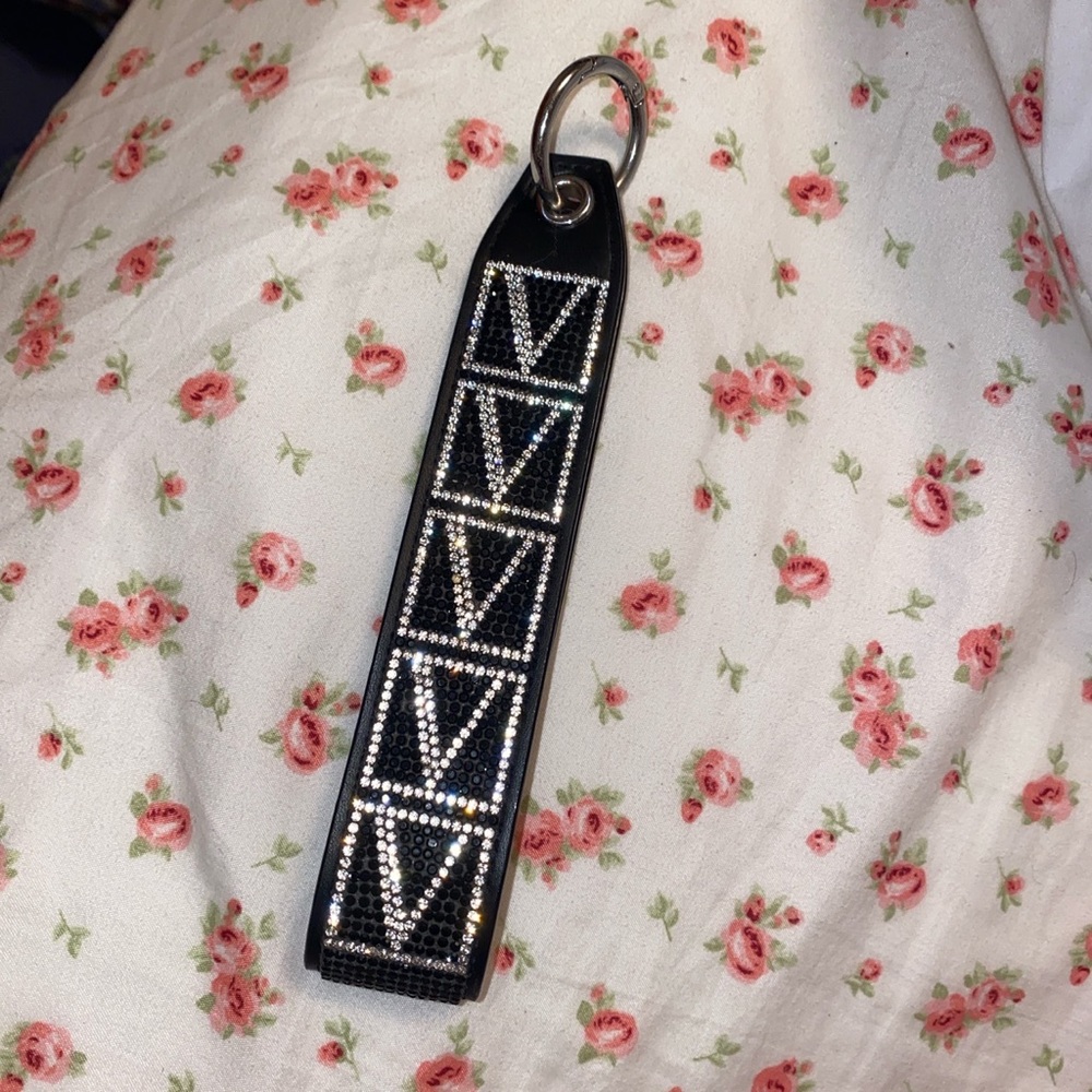 New and Never Used Rhinestone Victoria Secret Wrist Strap Keychain